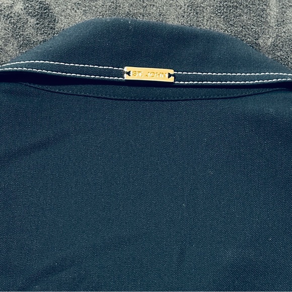 St. John Sport by Marie Navy Blue Jacket with Gold Accents - Picture 6 of 6